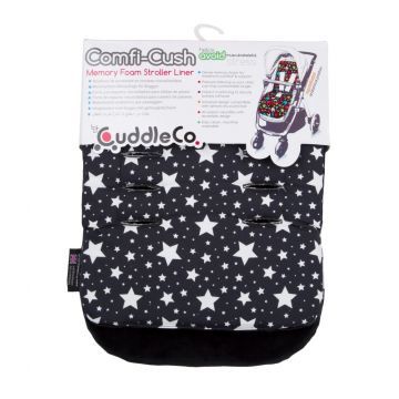 Saltea carucior Comfi Cush Black and White Stars