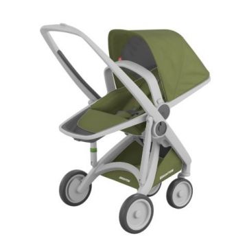 Carucior 2 In 1, Greentom, 100% Ecologic, Grey Olive