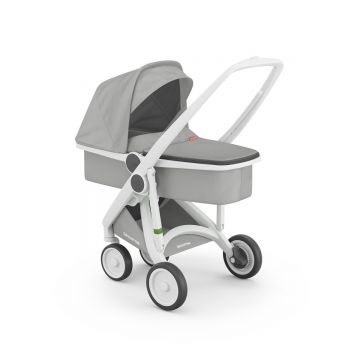 Carucior 2 In 1, Greentom, 100% Ecologic, White Grey