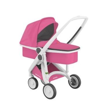 Carucior 2 In 1, Greentom, 100% Ecologic, White Pink