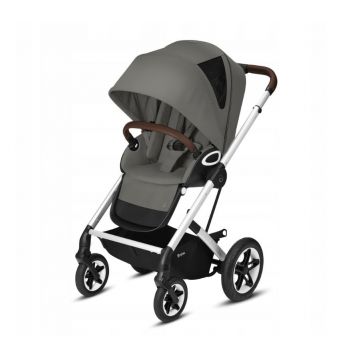 Carucior Cybex Gold TALOS S LUX Soho Grey cu cadru argintiu