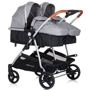 Carucior gemeni Chipolino Duo Smart 3 in 1 anthracite