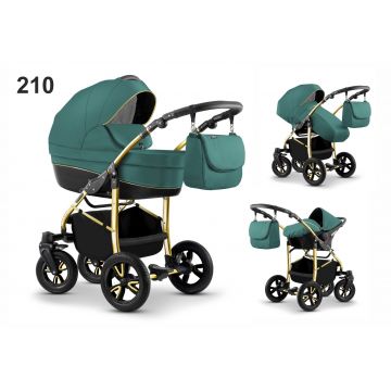 Carucior Mikado CITY STAR S-LINE 3 in 1 (culoare 210) Verde Smarald