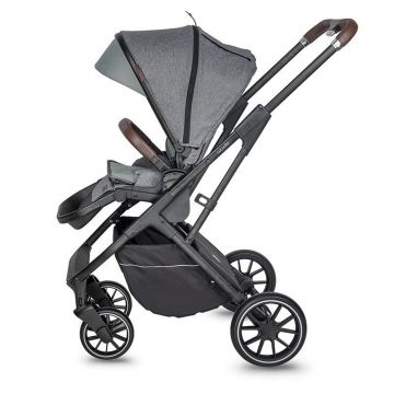 Carucior modular 2 in 1 Coccolle Silene Lunar Rock+Cos auto 0-13 kg gb Idan Silver Fox Grey Carucior modular 2 in 1 Coccolle Silene Lunar Rock+Cos auto 0-13 kg gb Idan Silver Fox Grey