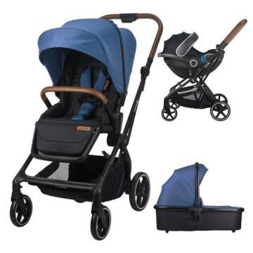 Carucior modular 2in1 Coccolle Saliara Navy+Cos auto 0-13 kg gb Idan Satin Black