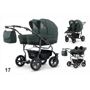 Carucior pentru gemeni Mikado GOLDSTAR GS-17 3 in 1