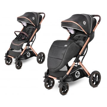 Carucior pentru nou-nascut Storm, pana la 22 kg, cadru aluminiu, Luxe Black