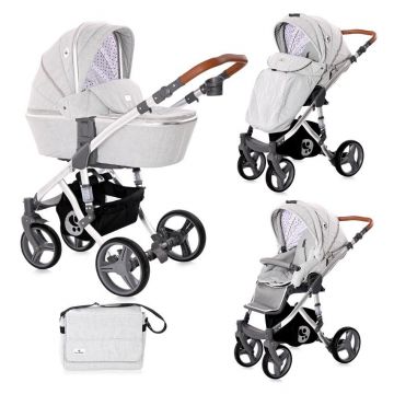 Carucior Rimini Set, 2in1, Grey & Black Dots