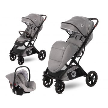 Carucior Set, Storm, pana la 22 kg, cos auto inclus, cadru aluminiu, Opaline Grey