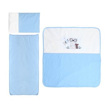 Set lenjerie de vara pentru carucior ZaZa, Blue