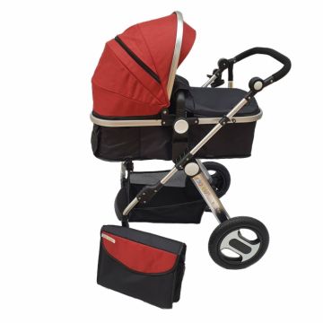 Carucior 2 in 1, cu suspensii, reversibil, cu geanta, T1 rosu - Krista A