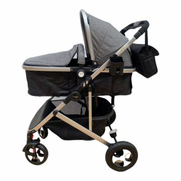 Carucior 2 in 1 transformabil landou-sport, 808 Gri Negru