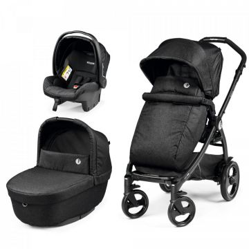 Carucior 3 in 1 Peg Perego Book 51 Titania Primoviaggio SL, 0-22 kg, Futura Ardesia, Gri inchis