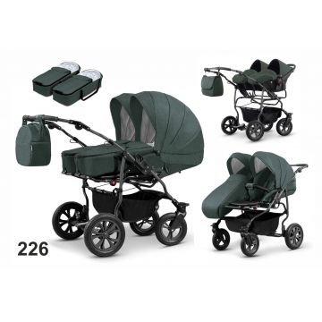 Carucior pentru gemeni Mikado DUET LUX D-226 3 in 1