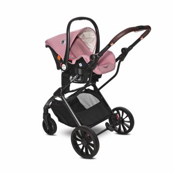 Carucior Set 3 in 1 Glory cadru din aluminiu pana la 22 kg pink