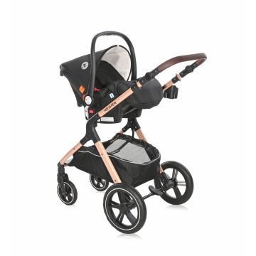 Carucior Set 3 in 1 Lorelli Heaven pana la 22 kg Black Diamonds