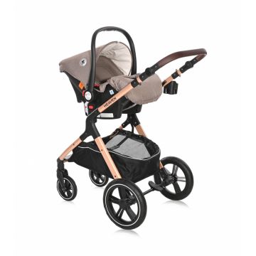 Carucior Set 3 in 1 Lorelli Heaven pana la 22 kg Pearl Beige