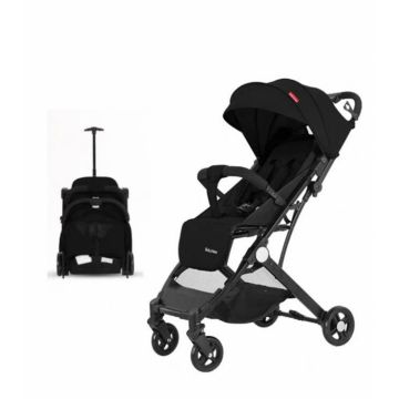 Carucior sport copii, pliere compacta pentru avion, cu sistem troller, C8 negru