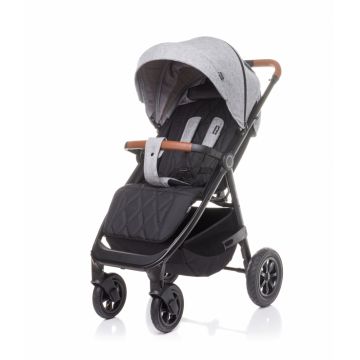 Carucior sport cu roti gonflabile 4Baby Stinger Air gri deschis