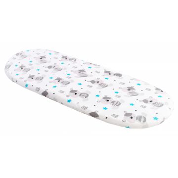 Husa de bumbac cu elastic pentru salteaua de landou Teddy Blue