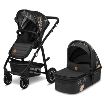 Carucior Lionelo Amber Lovin 2 in 1 Editie limitata Dreamin, Cadru aluminiu, Cu landou intarit si salteluta moale, Reversibil, Maner ajustabil, Huse pentru picioare, ploaie, Plasa de tantari, Geanta parinti, Sarcina maxima 22 kg, Standard de siguranta EN