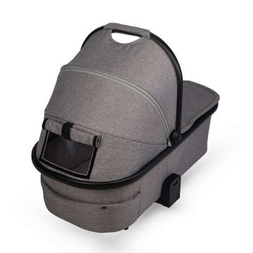 Carucior modular 2in1 Coccolle Nessia certificat EN1881-2-2018 pana la 22 kg, Roti mari de cauciuc cu suspensie, Piesa reversibila, Landou cu saltea anti-reflux, Copertina XXL cu protectie UV 50+, Maner telescopic, Pliere compacta, Lunar Rock