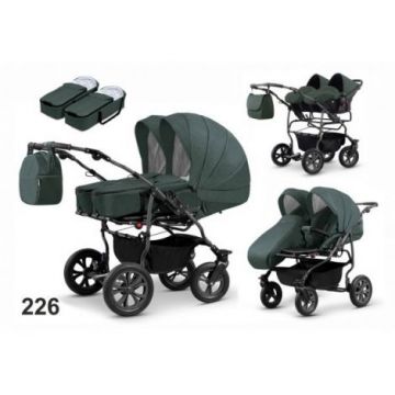 Carucior pentru gemeni Mikado DUET LUX D-226 3 in 1