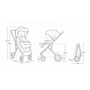 Carucior sport Lionelo Alexia 0-15 kg Gri