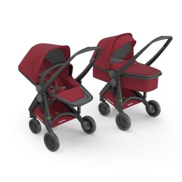 Carucior 2 In 1, Greentom, 100% Ecologic, Black Cherry