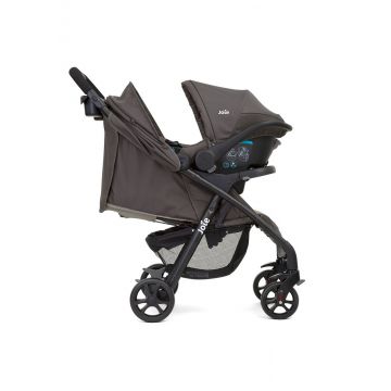 Joie - Sistem de calatorie Carucior Muze LX si scoica auto Juva, Dark Pewter