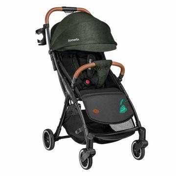 Carucior sport, Lionelo, Julie One, De la nastere, Greutate redusa, Cu accesorii, Cadru din aluminiu, 0-22 kg, Conform cu standardele europene de securitate EN1888-1 si EN1888-2, Verde Tropical