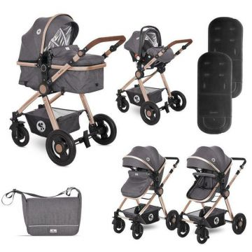 Lorelli - Carucior 3 in 1 Alexa , Luxe, Negru