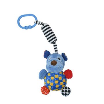 Lorelli Toys - Jucarie carucior Catelus 13 cm, Cu clopotel, Cu oglinda din Plus