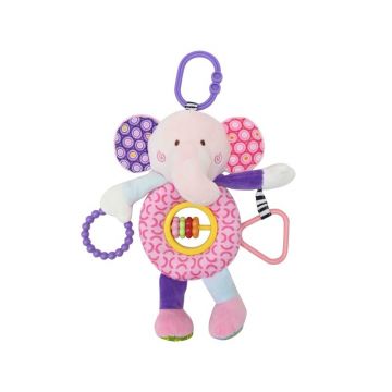 Lorelli Toys - Jucarie carucior Elefant Cu activitati, 24 cm din Plus