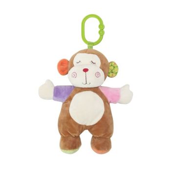 Lorelli Toys - Jucarie multifunctionala Maimutica Cu zornaitoare, 22 cm din Plus