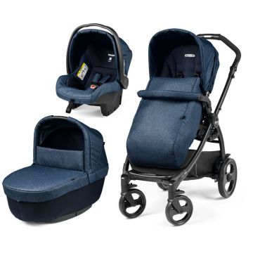 Peg Perego - Carucior 3 in 1 Book 51 Titania Primoviaggio SL Futura Indigo , 0-22 kg, Albastru Peg Perego - Carucior 3 in 1 Book 51 Titania Primoviaggio SL Futura Indigo , 0-22 kg, Albastru