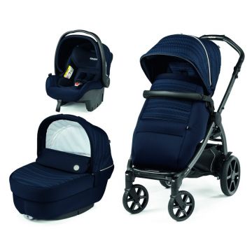 Peg Perego - Carucior 3 in 1 Book Primoviaggio SL Eclipse 0-22 kg, Albastru