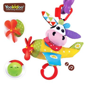 Yookidoo - Jucarie Avion muzical vacuta cu activitati, 0 luni+