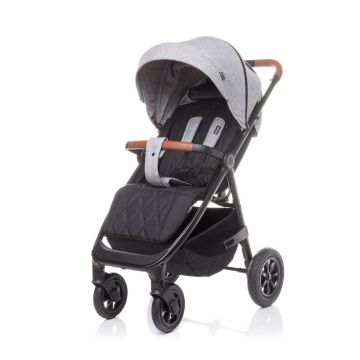 4baby - Carucior sport cu roti gonflabile (max. 22 Kg) STINGER AIR Gri Deschis