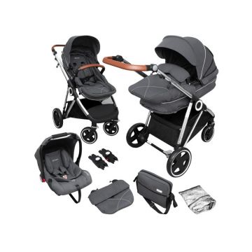 Babygo - Carucior 3 in 1 Halime – cadru Silver Babygo - Carucior 3 in 1 Halime – cadru Silver