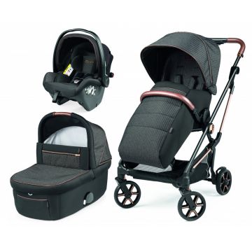 Carucior 3 in 1 Peg Perego Vivace, SLK, 0 - 22 kg, 500, Negru/Gri
