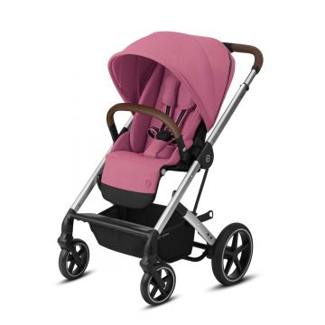 Carucior Cybex Gold Balios S Lux Magnolia Pink cu cadru argintiu