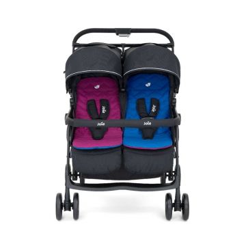 Carucior gemeni sport Aire Twin, Albastru/Roz