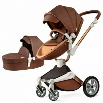 Hot mom - Carucior Copii 360 Coffee 2 in 1, varsta intre 0 si 36 de luni, alegerea perfecta pentru voi: design modern, elegant si confortabil