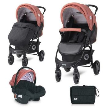 Lorelli - Carucior 2 in 1 Daisy Basic , Ginger, Negru/Portocaliu Lorelli - Carucior 2 in 1 Daisy Basic , Ginger, Negru/Portocaliu