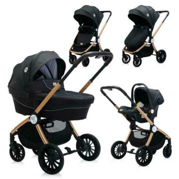 Lorelli - Carucior 3 in 1 Ramona , Luxe, Negru