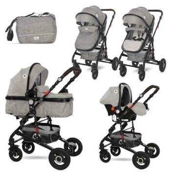 Lorelli - Carucior Alba Set Premium, Steel Grey