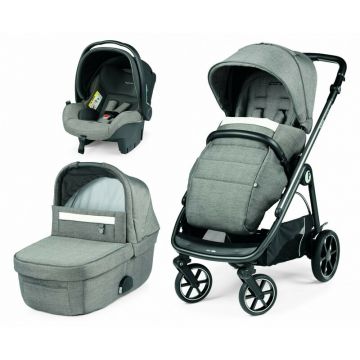 Carucior 3 in 1 Peg Perego Veloce, Primoviaggio SL, 0 - 22 kg, City Grey, Gri / Alb