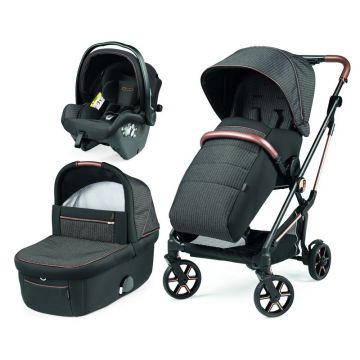 Carucior 3 in 1 Peg Perego Vivace, SLK, 0 - 22 kg, 500, Negru/Gri