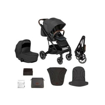 Skiddou - Carucior 2 in 1 Moss, Onyx, Negru,